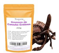 200g Baccelli di Carruba Interi | Carruba Essiccata | Carruba Intera dal Sapore e Aroma Intensi - 100% Naturale, Pura e Senza Additivi | TazarinLtd
