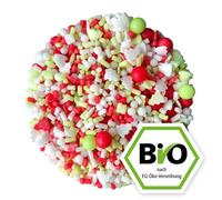 200g BIO Codetta di zucchero - decorazioni zucchero colorati Natale - Sprinkles per decorare - codette di zucchero BIO Natale in confezione biodegradabile