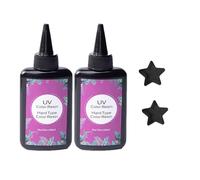 200G Black UV Resin-Shake Evely Prima dell'uso-Upgrade Hard Type Color Resin, UV Colla polimerizzazione ultravioletta, Solar Cure Resin Activated Resin Clear Adesive Glue-Black