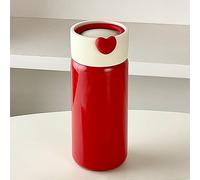 200ml / 6.7oz, Bicchiere Termico, Termos Caffè, Robusta e Durevole, Design con Manico A Scomparsa, Regalo Festivo per Lui o Per Lei(Red)