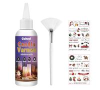 200ml Lacca per Candele, Vernice Lucida Trasparente, Vernice Acrilica, vernice Lucida per Candele, Impermeabile, Trasparente, Fissaggio Del Colore, Asciugatura Rapida, candele Vernice con Pennello