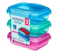 Sistema contenitori per alimenti | 200 ml | Vasetti piccoli per snack | Plastica senza BPA | Colori assortiti | 3 pezzi