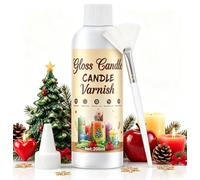 200ml Vernice per Candele, Vernice Lucida per Candele per Candela di Natale | Vernice Acrilica Trasparente Con Pennello, Candela Regalo Decorativo, Dona Una Finitura Accattivante E Brillante