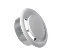 Ø 200mm Diffusore di Aspirazione - Valvola a Disco Regolabile - Griglia di Ventilazione Rotonda in Acciaio - Bianco