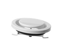 Ø 200mm Diffusore di Aspirazione - Valvola a Disco Regolabile - Griglia di Ventilazione Rotonda in Acciaio - Bianco