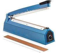 200mm Impulse Heat Sealer, Manual Bags Sealer Heat Sealing Machine with 8 Gear Temperature Control, Structural & Durability Design, Simple Clear Operation, for Plastic Bag & Food Sealing