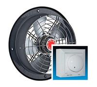 200mm industriale - Ventilatore a Parete con 300 Watt Regolatore di velocità, o Ventola bagno cucina metallo aspirazione aria motore