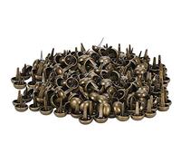 200pcs 15mm Brass Bottom Studs Rivets Nailheads Craft Purse Handbag Leather DIY Feet Spike Bag Hardware Accessories