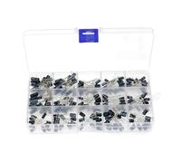 200pcs 15value 0.1-220uF Aluminium Electrolytic Capacitors Assortment Storage Box Kit 10V 16V 25V 50V ICXLPMC