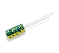 200PCS 220UF 25V 25V220UF Aluminum Electrolytic Capacitor high-frequency 6X12MM AUOQKQUT