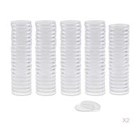 200pcs 28mm plastica trasparente rotonda capsule di monete contenitori di protezione della moneta caso