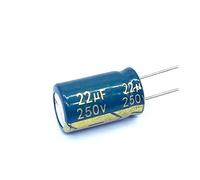 200pcs 300Pcs/lot High frequency low impedance 250V 22Uf aluminum electrolytic capacitor size 10 * 17 22Uf 20% RUAJOGYNVM(300pcs)