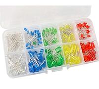 200Pcs 3mm 5mm LED Light Emitting Diodes 3V 20mA 5 colori 2 pin testa rotonda kit assortiti