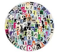 200PCS Adesivi Alfabetici Vintage, Mini Adesivi Autoadesivi in Vinile Impermeabile per Scrapbooking, Etichette, Taccuini, Diari, Calendari, Bicicletta, Fai da te