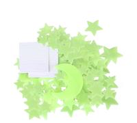 200PCS Adesivo 3-4,5cm Bagliore nel Buio Stelle Stile Tema 1 Luna Art Decal