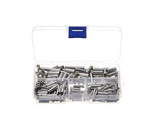 200PCS Connettori a spina non isolati Ferruli per cavi elettrici terminali crimpatura con custodia di stoccaggio Pratici la realizzazione fascio e riparazioni cablaggi