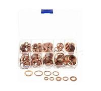 200pcs Copper Gasket Washers Heavy Duty Gaskets 9 Types M5-M14 Oil Pan Plug Engine Drain Plug Assorted for Car A sump plug washer suitable for all ty