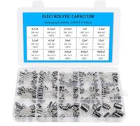 200PCS Electrolytic Capacitor Kit - 15 Value Capacitor Assortment from 0.1uF to 1000uF (10V~50V) and ±20% Tolerance- Aluminum Electrolytic Capacitors Set for DIY Electronics and Repair