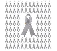 200Pcs Elegante Nastro Spille Amore Seni Con Per Beneficenza Eventi Forniture Cancro Consapevolezza Ornamento Tessuto Pins, Misura unica, come descritto
