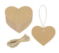 200Pcs Etichette Regalo Cuore in Carta Kraft 2.2 x 2.6" per Colore Pelle