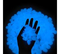 200PCS Glow in the Dark Garden ciottoli, Blue-300
