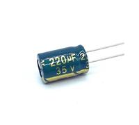 200pcs/lot Low ESR/Impedance high frequency 35v 220UF aluminum electrolytic capacitor size 8 * 12 220UF35V 20% Capacitance Meters