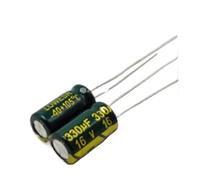 200pcs/lot Q11 330uf16V Low ESR/Impedance high frequency aluminum electrolytic capacitor size 6 * 12 16V 330uf 20% NWPNLXEA