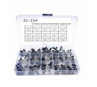 200pcs/lot Radial capacitors set 15Values 10V 16V 25V 50V 0.1uF-220uF Electrolytic Capacitor Assortment Kit 0.22uf 2.2uf 100uf ZDVHOMCB