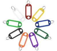 200pcs/lot Tough Plastic Key Tags With Split Ring Label Window For DIY Chain Kit Numbered Name Baggage Luggage Per Uffici
