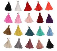 200Pcs Mini Ciondoli a Nappa, BetterJonny Mini Nappe per Decorazion Filo di seta Nappe Ciondolo Con Nappa Nappine Colorate Piccole per Creazione di Gioielli Borse, 20 Colori, 10 Pezzi per Colore