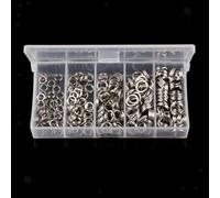 200Pcs Pesca Split Anelli In Acciaio Inox di Richiamo Connettori Set 5
