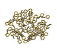 200pcs piccoli minuscoli mini perni per occhi occhielli ganci occhielli fermagli filettati a vite gancio per gioielli fai da te che fanno risultati-bronzo antico,4x8mm