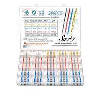 200pcs Saldatura Seal Connettore Filo,Sopoby Saldatura Seal Termorestringenti Butt Connettori Terminali Elettrici Impermeabile Isolati