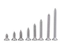 200Pcs Viti Autofilettanti M3 6-30MM, 304 Viti Phillips a testa piatta in Acciaio Inox Kit Assortimento Viti Svasate (Flat head)