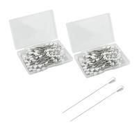 200pezzi Corpetto Dritti Spilli,Spille Dritte a Forma di Goccia d'acqua Bianche Perlate,Spilli da Cucito,Spilla di Fissaggio per Bouquet di Fiori,per Matrimoni,Artigianato