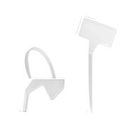 200PS Giardinaggio 31x9x4.5cm Etichetta for piante impermeabile in plastica a forma di T Piante verdi Colture Quantità Titolo Logo Marchio Segno Categoria Per Giardini(White)