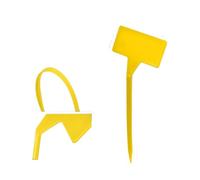 200PS Giardinaggio 31x9x4.5cm Etichetta for piante impermeabile in plastica a forma di T Piante verdi Colture Quantità Titolo Logo Marchio Segno Categoria Per Giardini(Yellow)