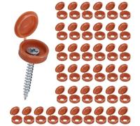 200pz 6mm coperchi plastica per viti M3 M4 M5 [marrone-rossastro]