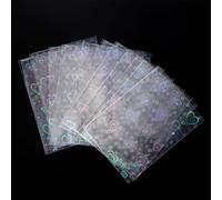 200pz Bustine Protettive per Foto Forma Cuore, 9,1x6,5cm Proteggi Carte Olografiche in Lamina per Carte Collezionabili MTG e Fotocard Kpop