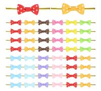 200pz mini nastri per artigianato, fiocchi, 1,2x0,6" per artigianato multicolore