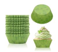 200pz Pirottini Cupcake a Tema Pixel, Involucri Muffin con Tema Gioco Pixel Porta Cupcake Verdi per Baby Shower Matrimonio Addio al Nubilato Decorazioni Compleanno Forniture Feste