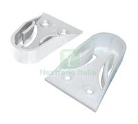 200PZ REGGITUBO ARMADIO TONDO LATERALE PLASTICA BIANCO TUBO MM 18: