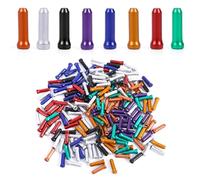 200pz Tappi Terminali per Cavi Bicicletta, Tappi Terminali per Cavi Freno Bici Punte Terminali per Cavi Bici Tappi Terminali per Guaine Cavi Freno per Bici da Strada e Montagna (8 Colori)