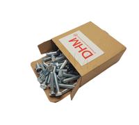 200pz Vite M8x75 testa esagonale con filettatura intera zincata
