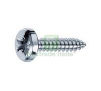 200PZ VITI AUTOFILETTANTI TESTA CILINDRICA ACCIAIO ZINCATO BIANCO Ø MM.4,8X32:
