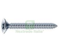 200PZ VITI AUTOFILETTANTI TESTA SVASATA PIANA ACCIAIO ZINCATO BIANCO Ø MM.4.2X5: