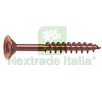 200PZ VITI PANEL VIT PF TESTA SVASATA PIANA ACCIAIO BRONZATO Ø MM.5X50 FILETTO :