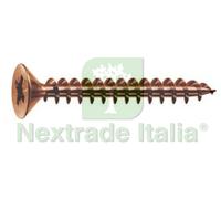 200PZ VITI PANEL VIT TESTA SVASATA PIANA ACCIAIO BRONZATO Ø MM.4X60: