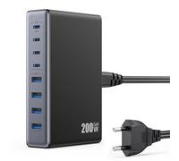 200W Caricatore USB C Multiplo, 8-Porte GaN III USB Stazione Ricarica Caricatore Rapido PPS QC4.0+PD 65W Laptop Caricabatterie, Compatto Alimentatore USB C per MacBook PRO/Air, iPhone, Samsung Galaxy