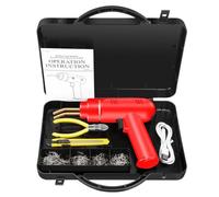 200W Cucitrice A Caldo Ricaricabile 5000mAh DC Saldatrice Di Plastica Kit Di Riparazione Paraurti Saldatore For La Riparazione Di Paraurti Auto In Plastica Facile Da Usare(Red Set)